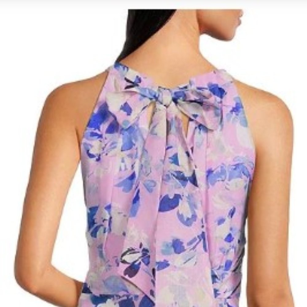 Eliza J Maxi Dress Floral Print Ruffle Halter Neck Sleeveless SZ12 *NEW W/TAGS* - Picture 7 of 14